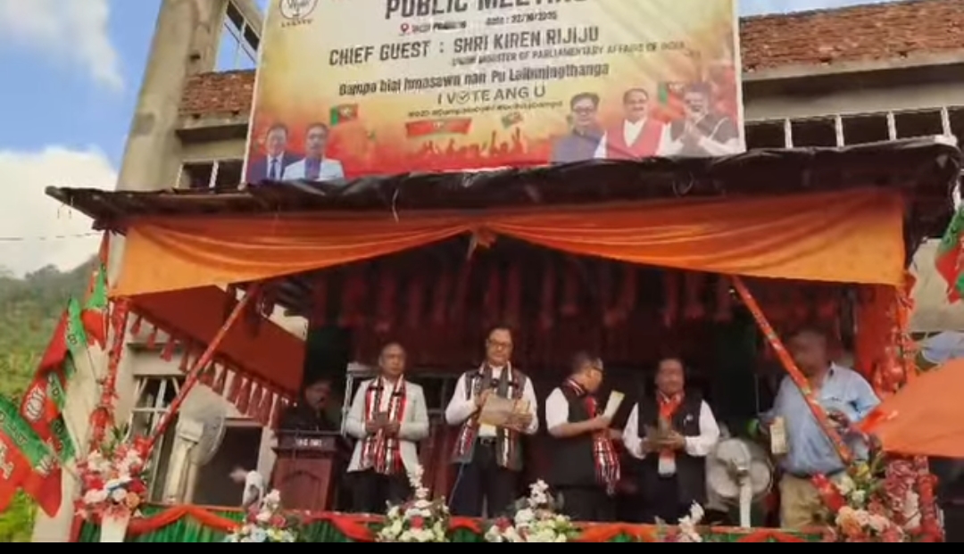 West Phailengah Rijiju a campaign