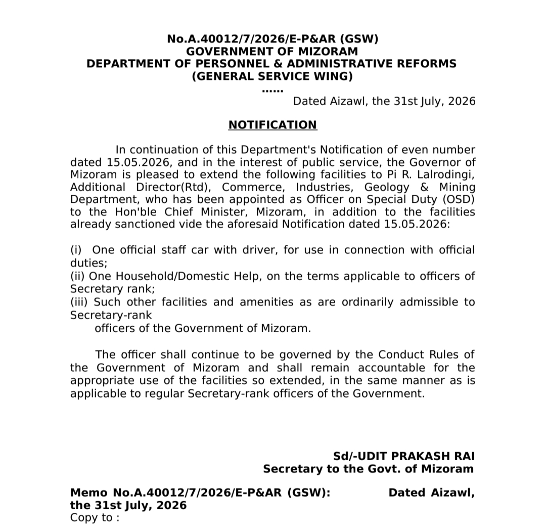 OSD to CM facility pek belh